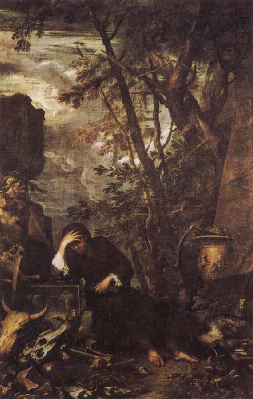 Salvator Rosa Democritus in Meditation china oil painting image